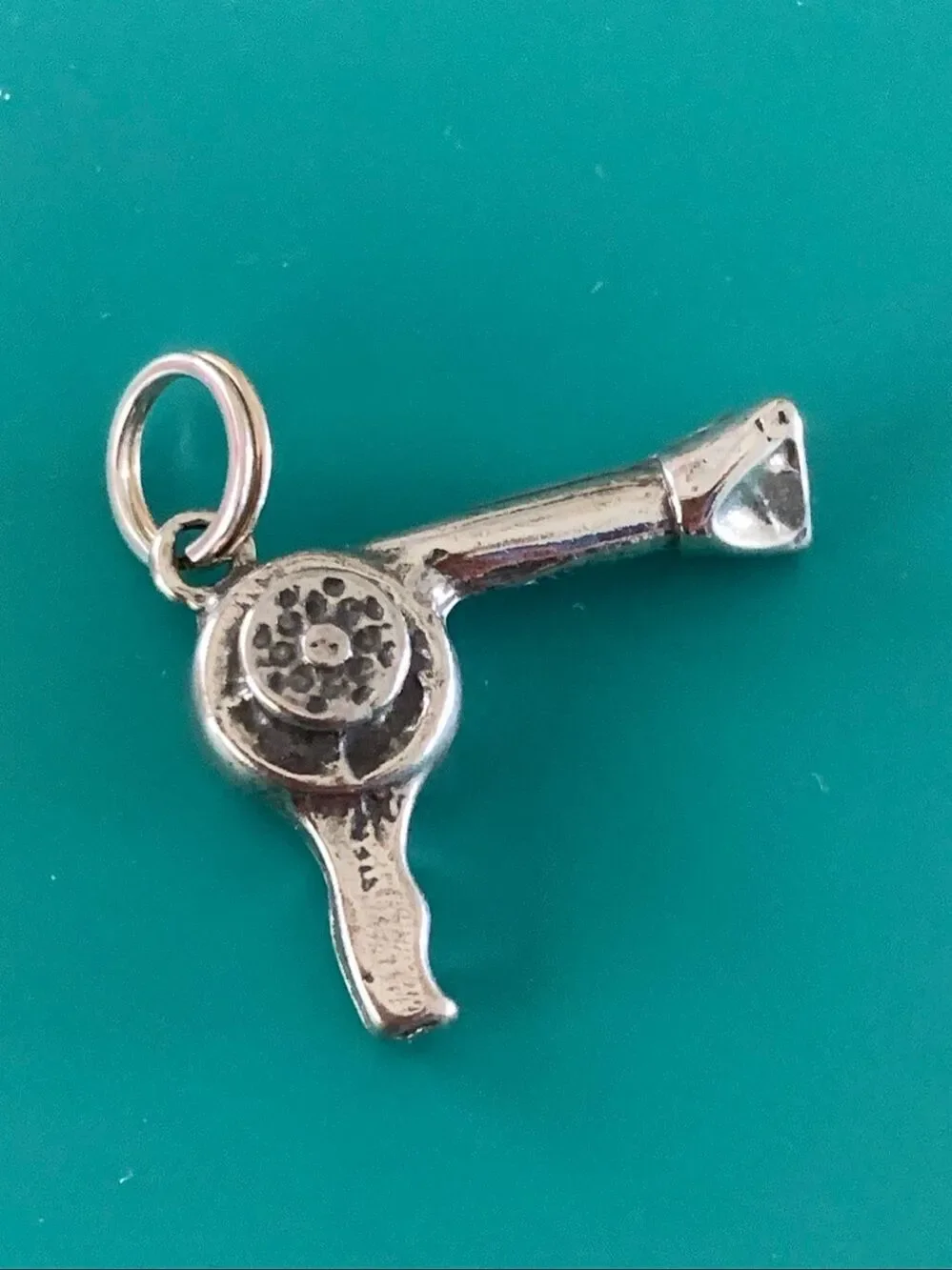 Hairdryer Sterling Silver Jewelry Charm #hairdresser